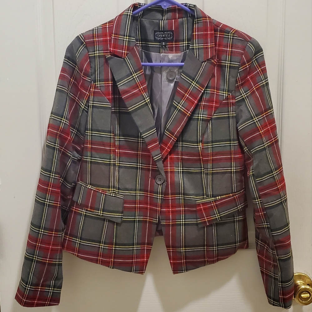 Countess Plaid Blazer - Size S